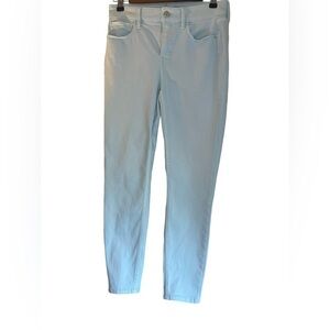 White House Black Market Streetwear Style High Rise Skinny Jeans Light Blue